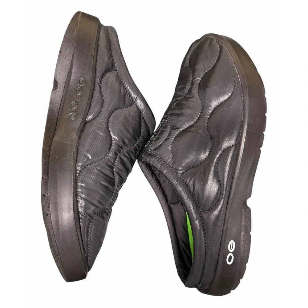 Oofos Oocoozie Thermo Mules Black Men's‎ Size 12